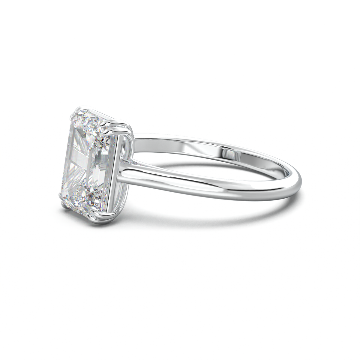 Emerald Solitaire Engagement Ring