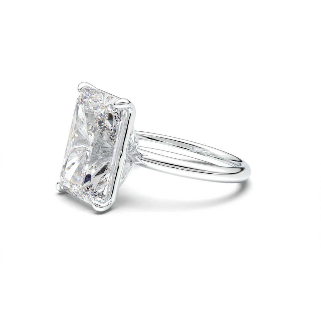 Radiant Solitaire Horseshoe Setting Engagement Ring