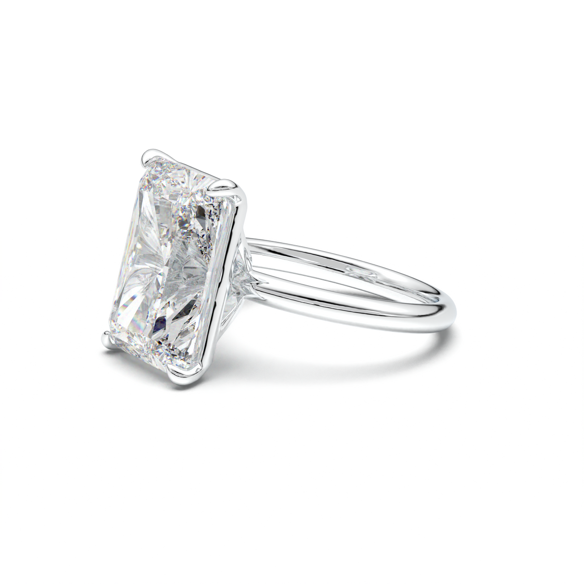Radiant Solitaire Horseshoe Setting Engagement Ring