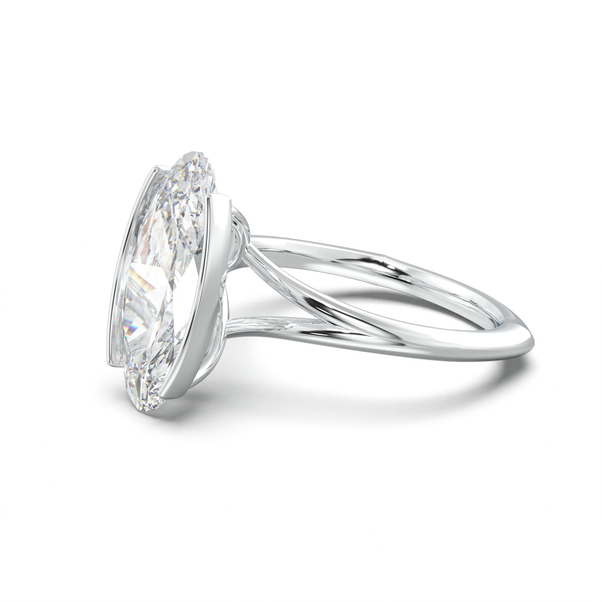 Moval Halo Pavé Engagement Ring