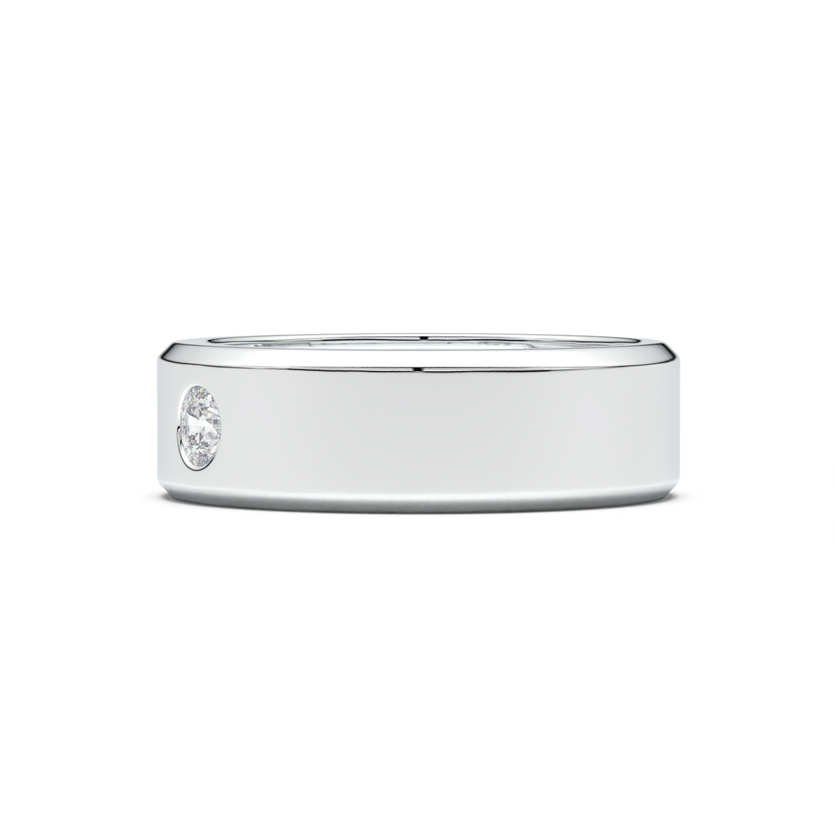 Flush-Set Round Men's Band