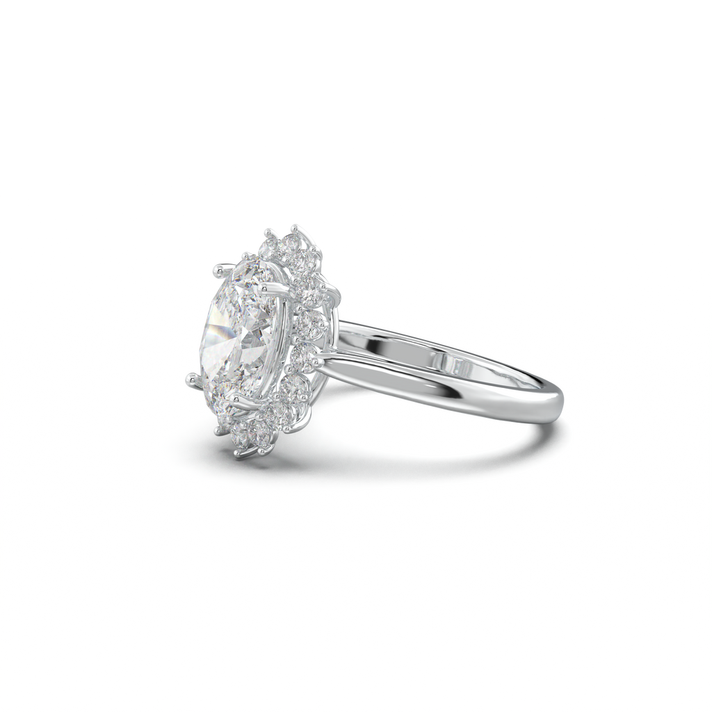 Oval Halo Engagement Ring