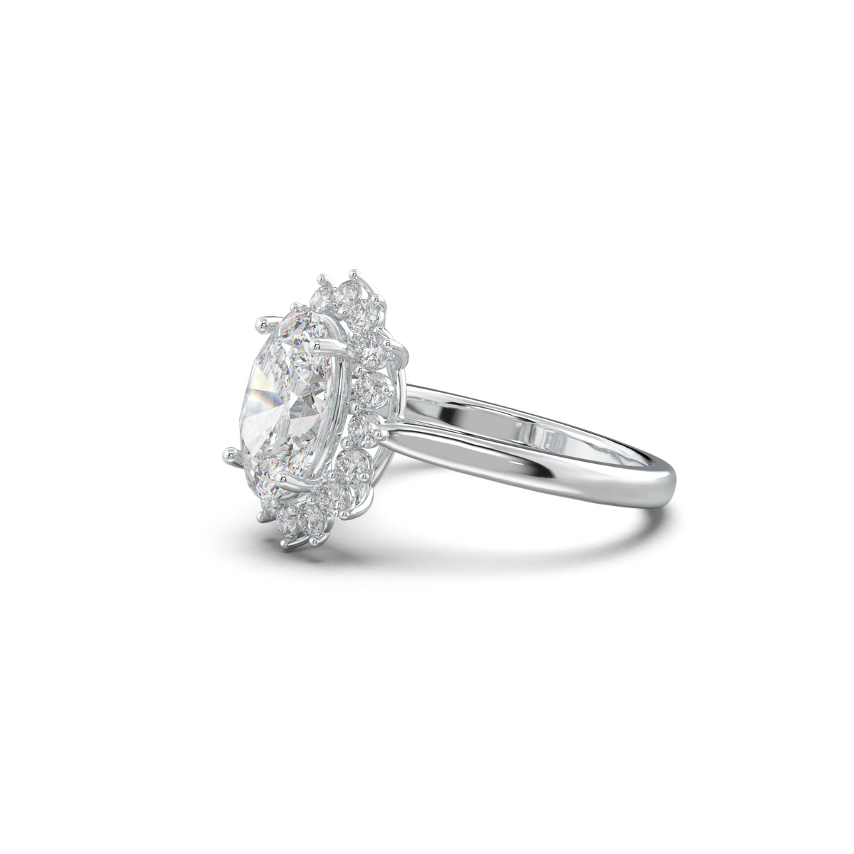 Oval Halo Engagement Ring