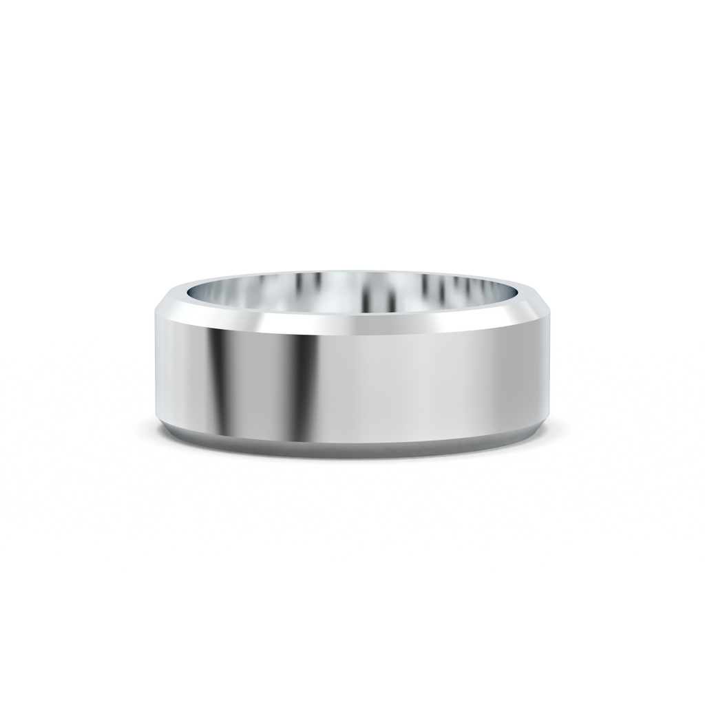 Wide Beveled Men's Band