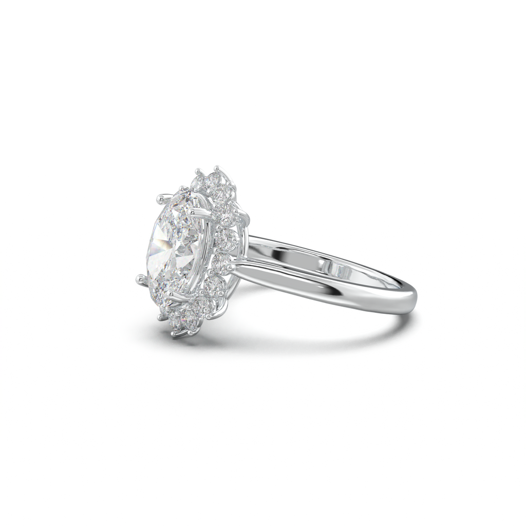 Oval Halo Engagement Ring