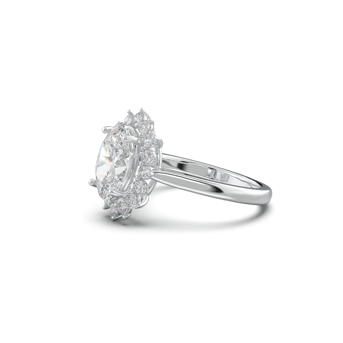 Oval Halo Engagement Ring
