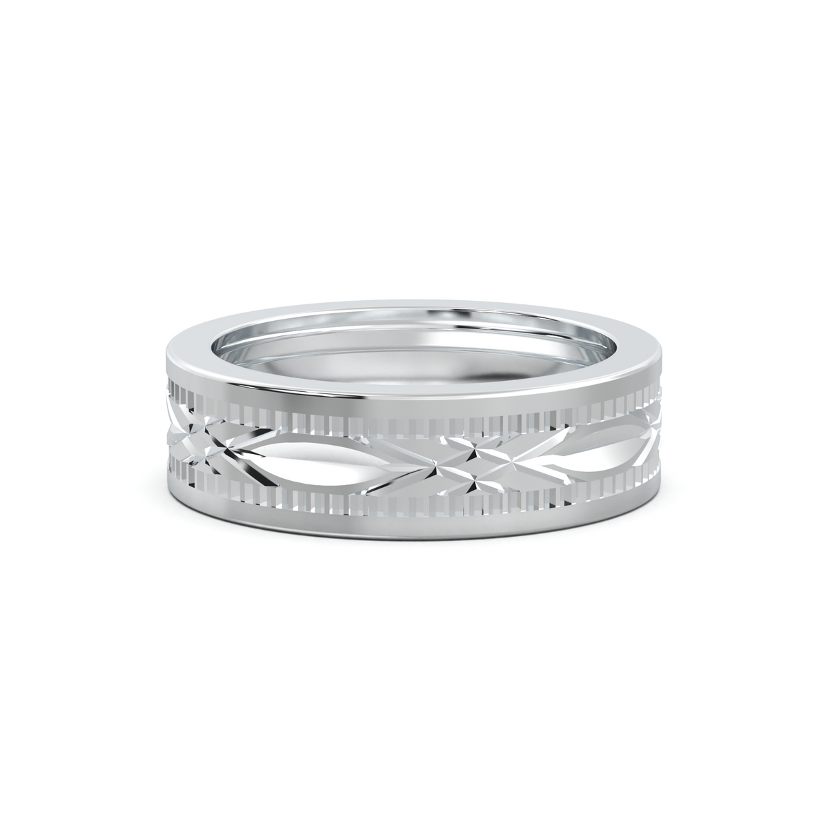 Engraved Geometric Men's Band