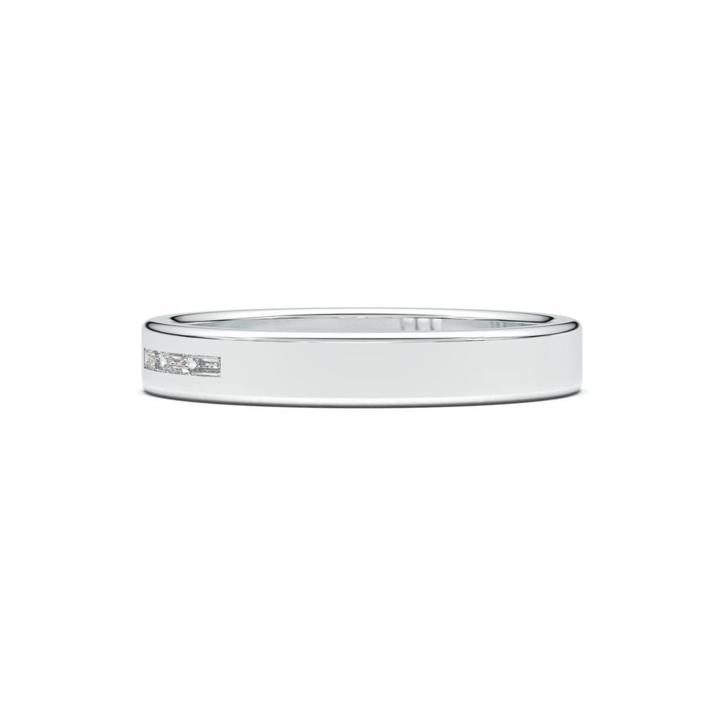 Horizontal Baguette Trio Men's Band