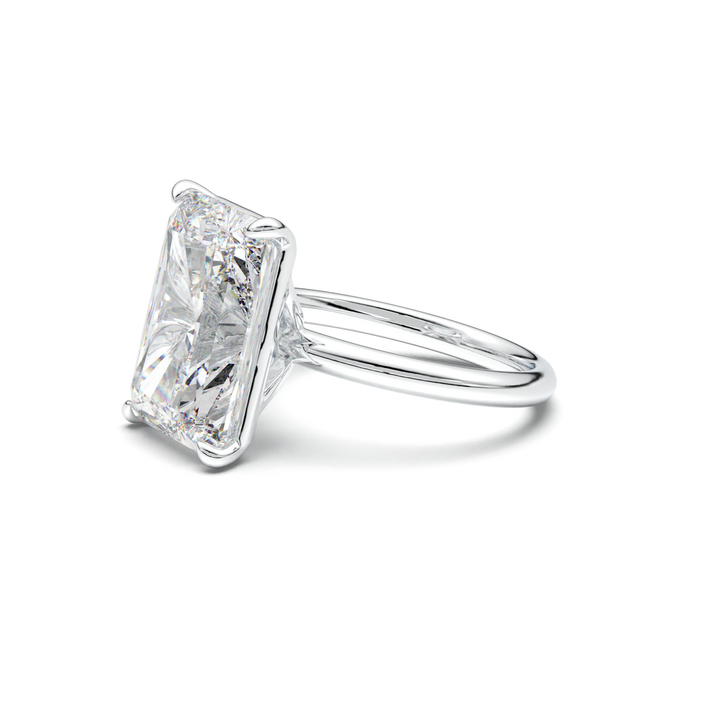 Radiant Solitaire Horseshoe Setting Engagement Ring