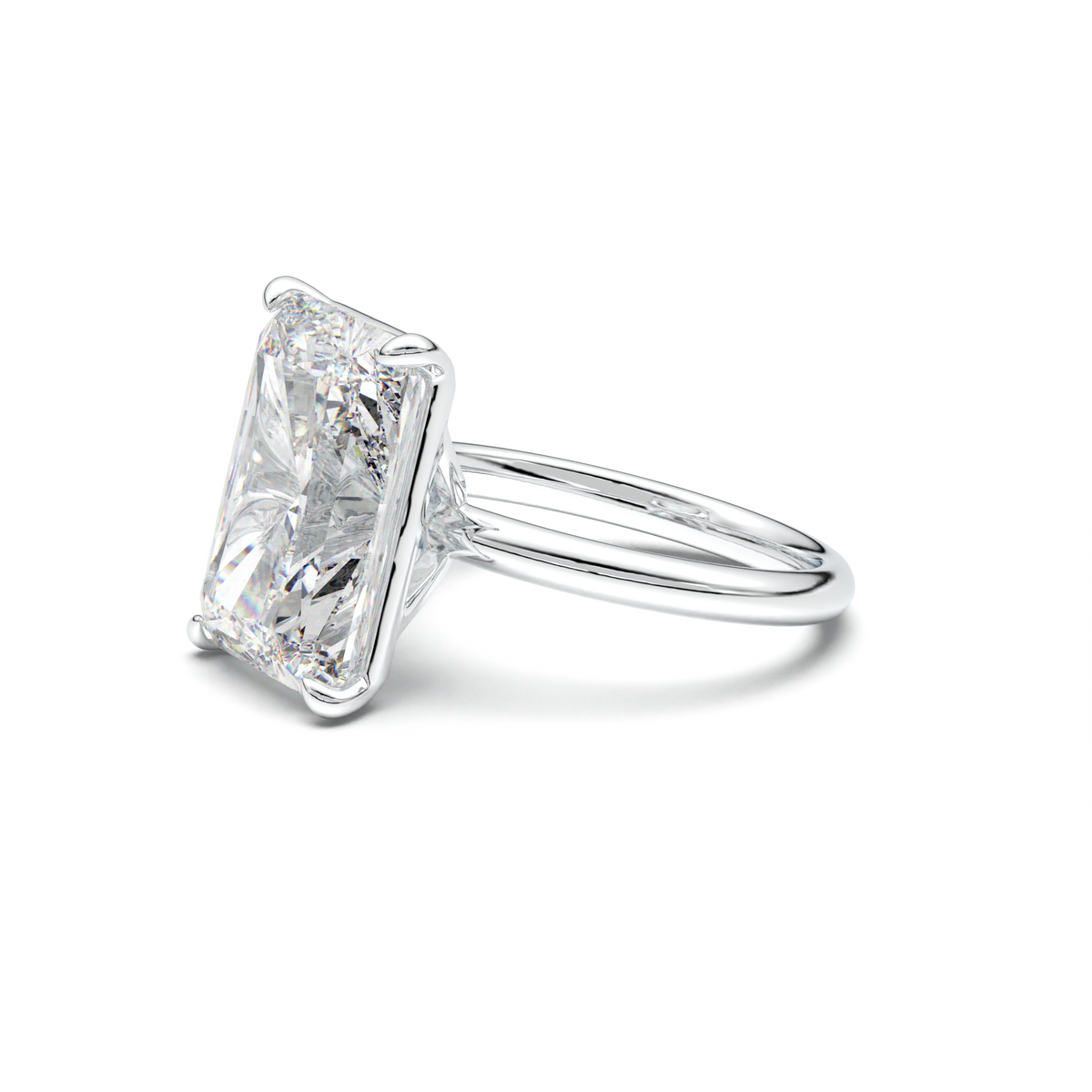 Radiant Solitaire Horseshoe Setting Engagement Ring