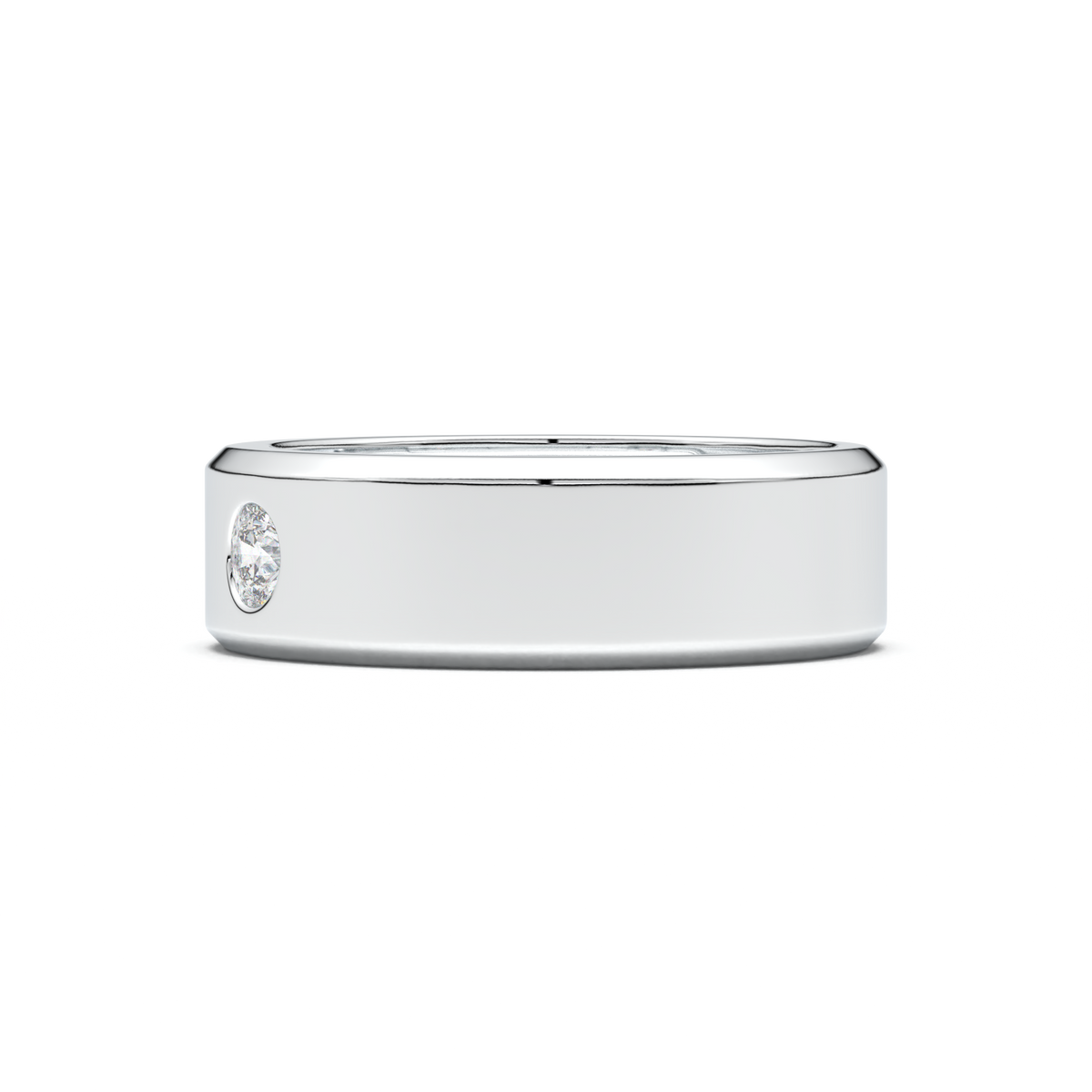 Flush-Set Round Men's Band