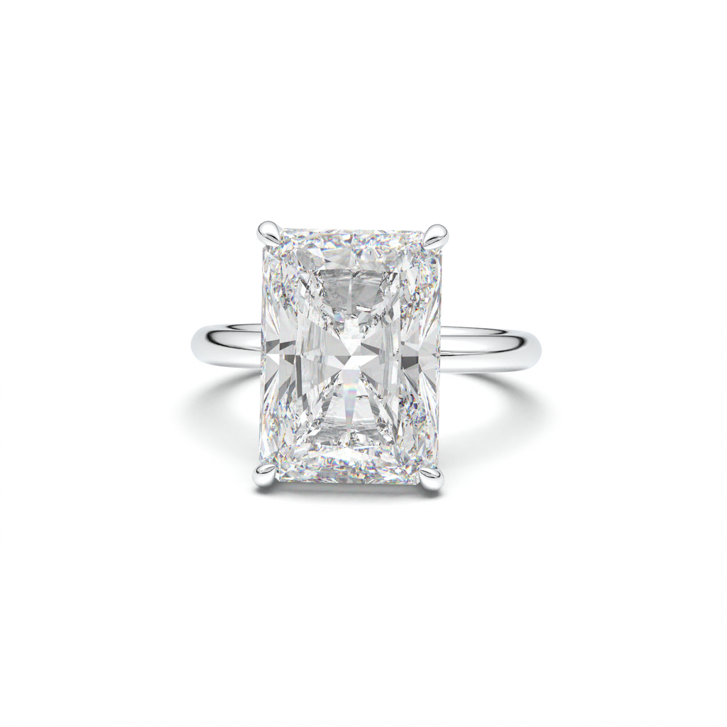 Radiant Solitaire Horseshoe Setting Engagement Ring