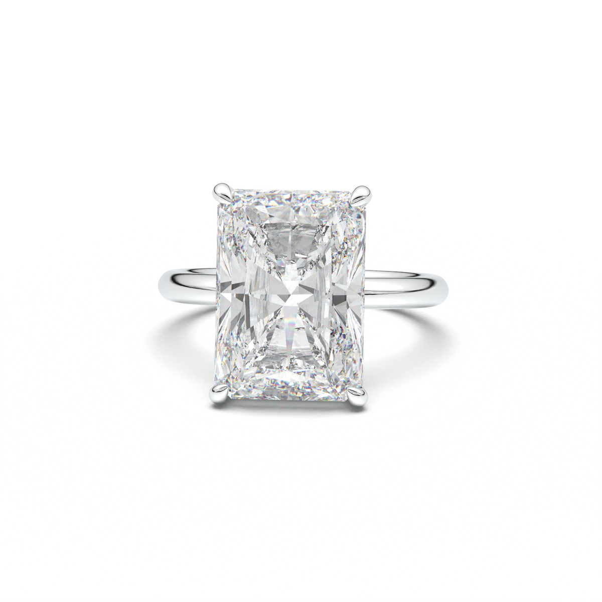 Radiant Solitaire Horseshoe Setting Engagement Ring