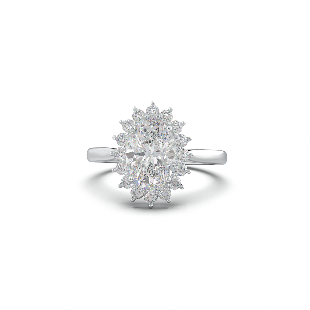 Oval Halo Engagement Ring