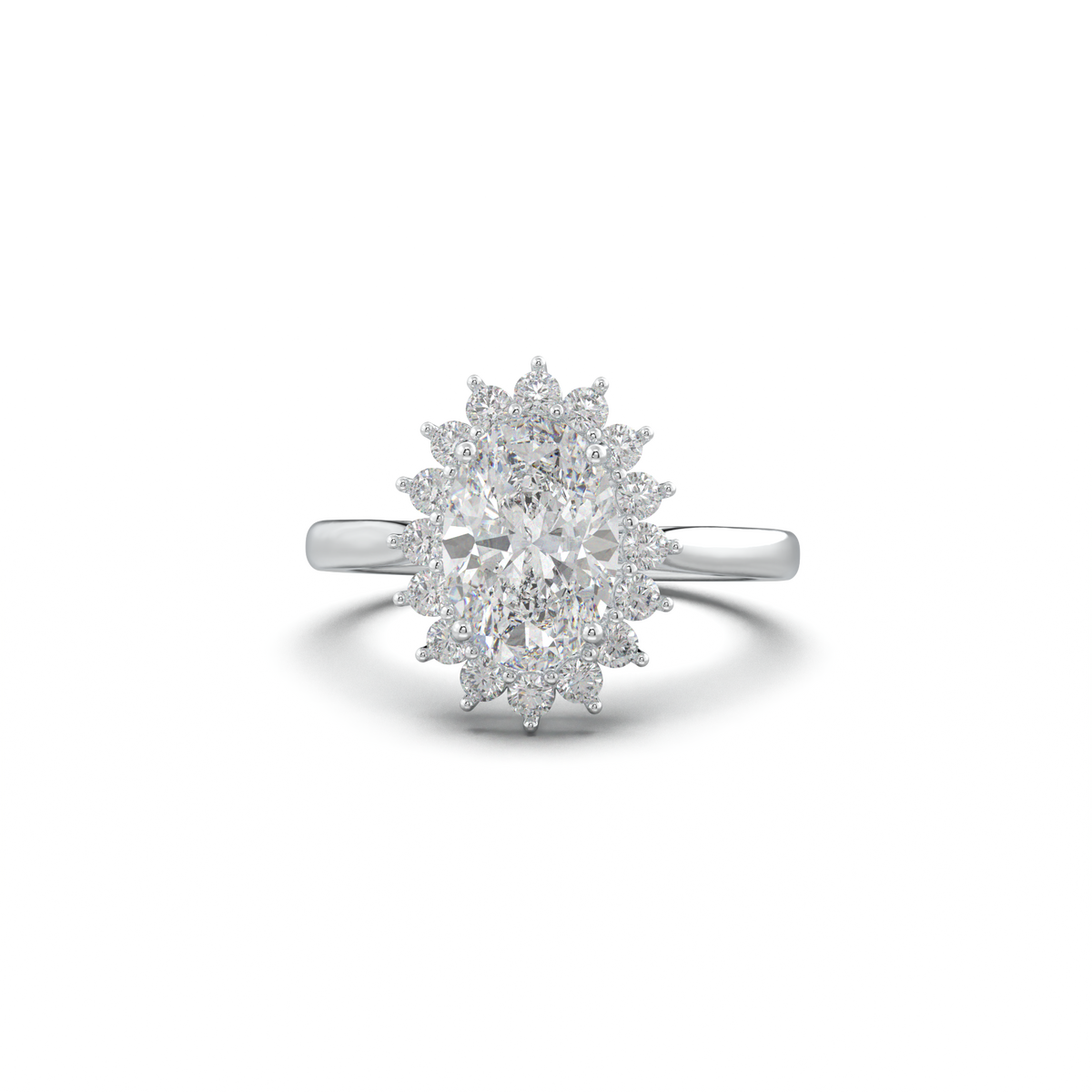 Oval Halo Engagement Ring