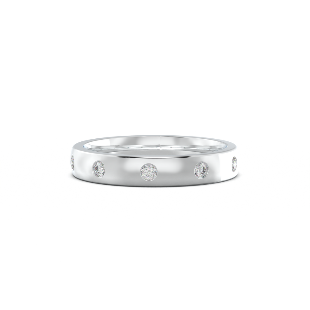 Five-Diamond Flush-Set Men's Band