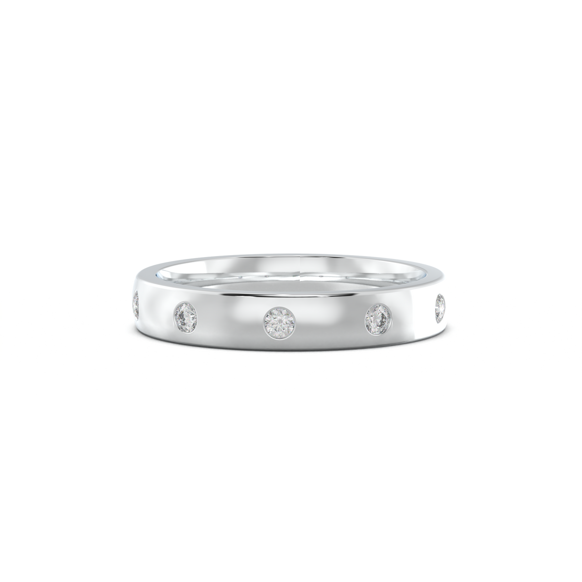Five-Diamond Flush-Set Men's Band