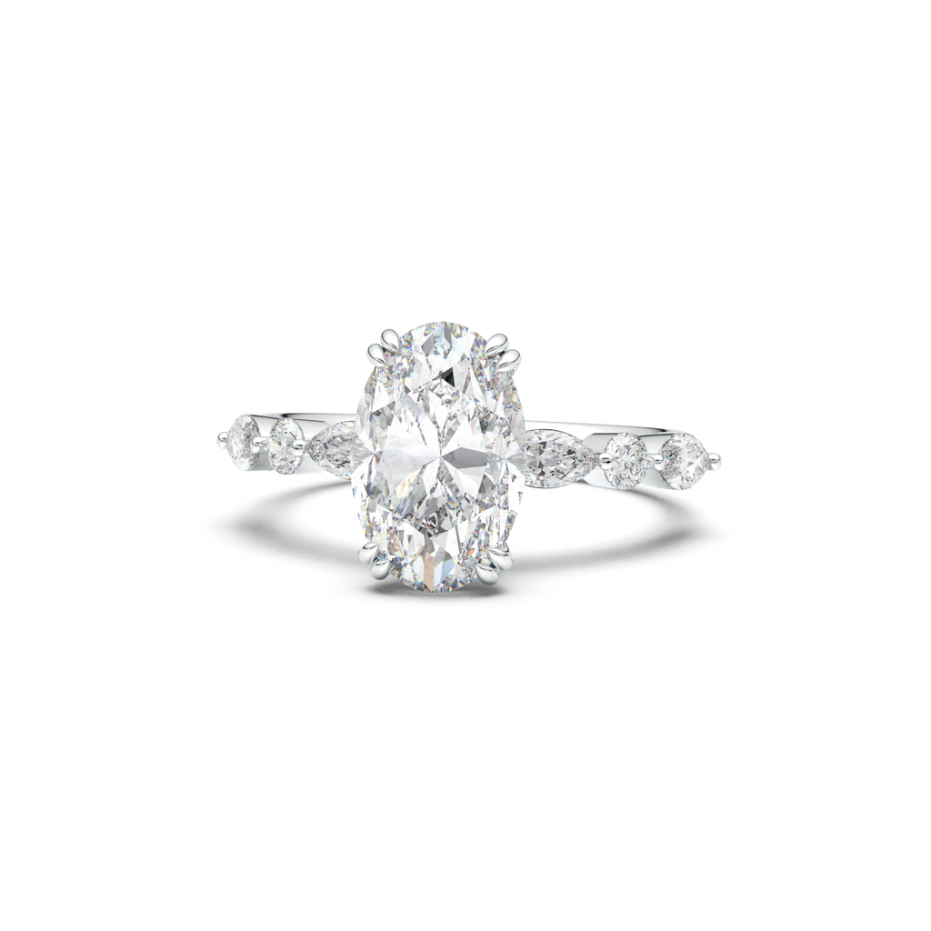 Oval Mixed-Shape Engagement Ring