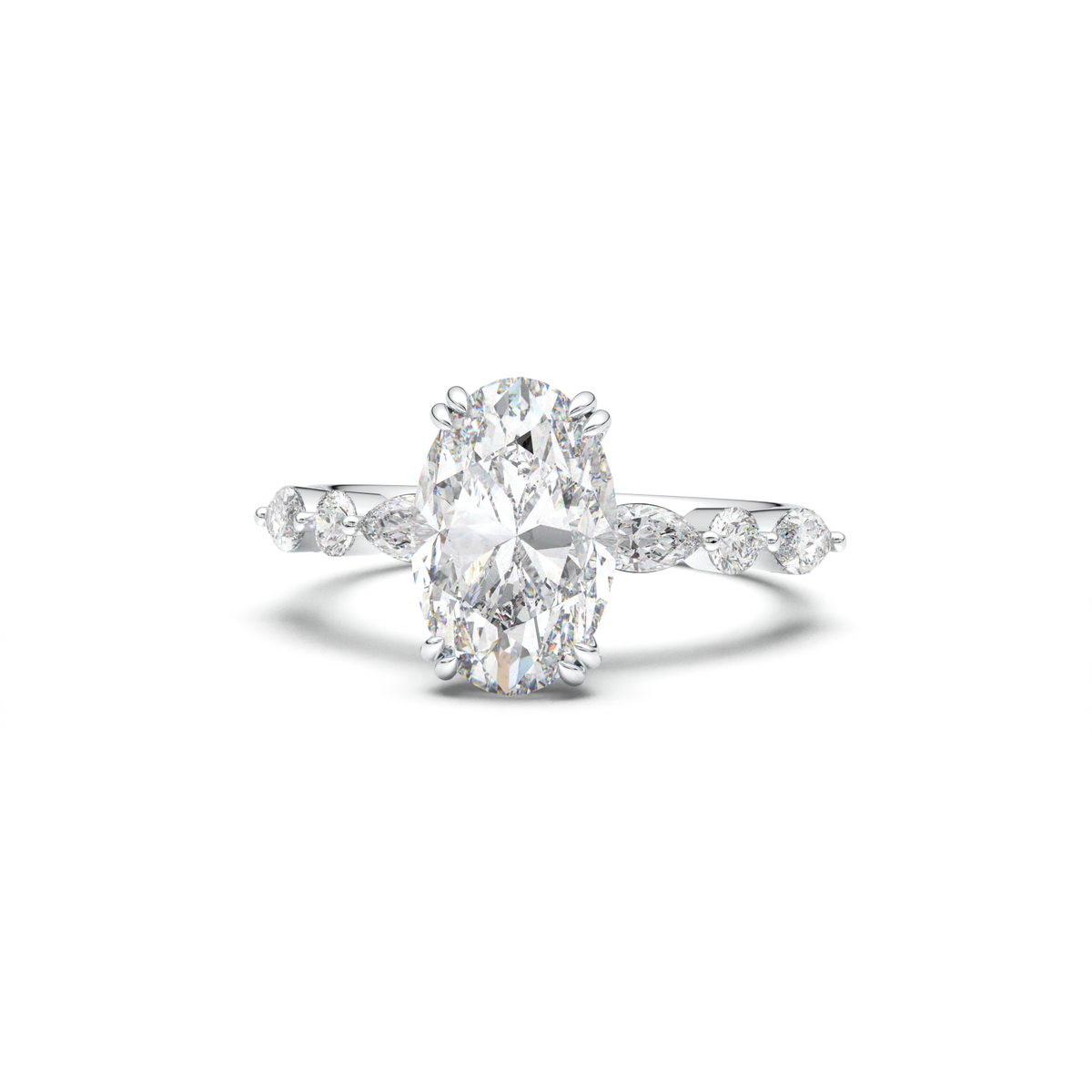 Oval Mixed-Shape Engagement Ring