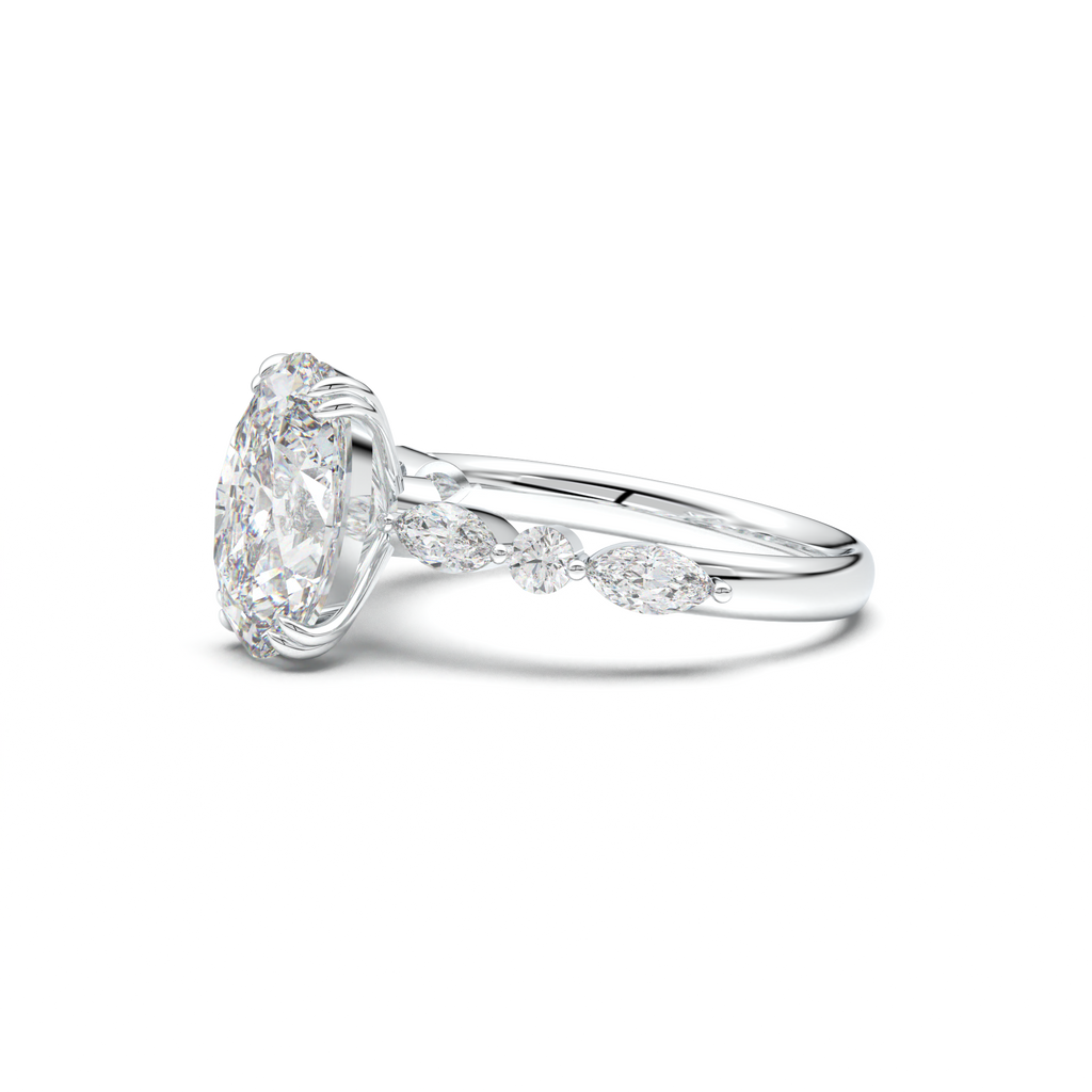 Oval Mixed-Shape Engagement Ring