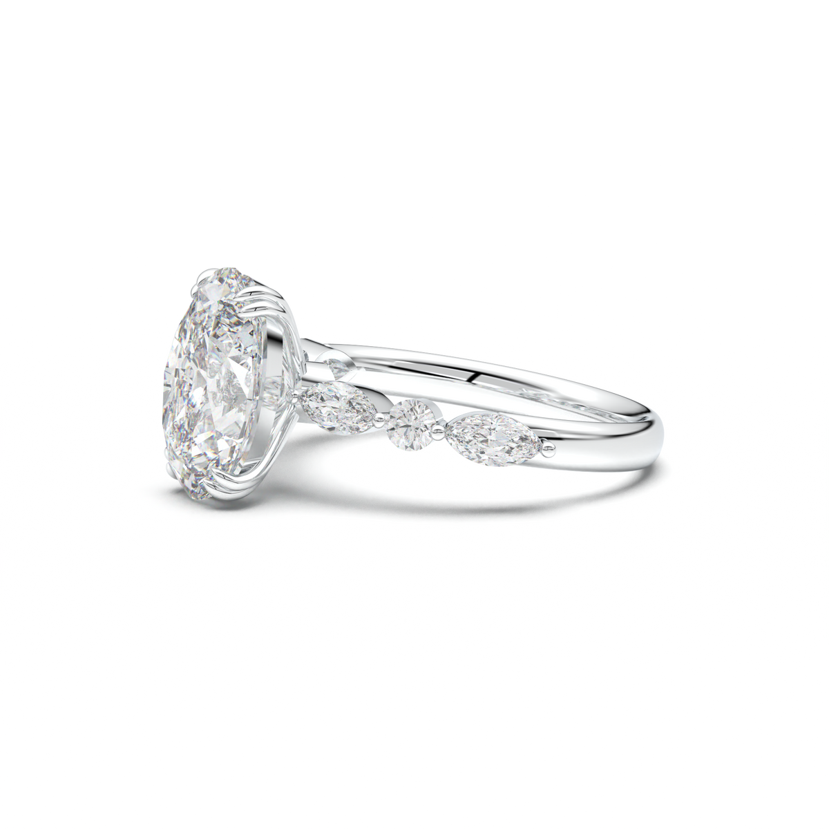 Oval Mixed-Shape Engagement Ring