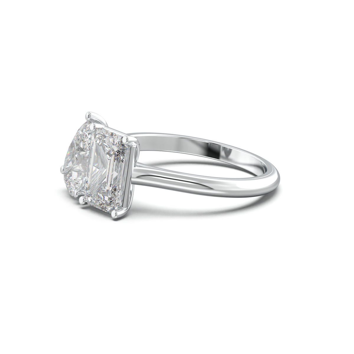 Pear & Emerald Toi et Moi Engagement Ring