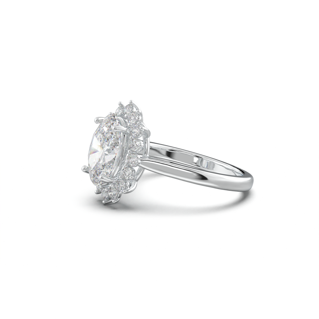 Oval Halo Engagement Ring