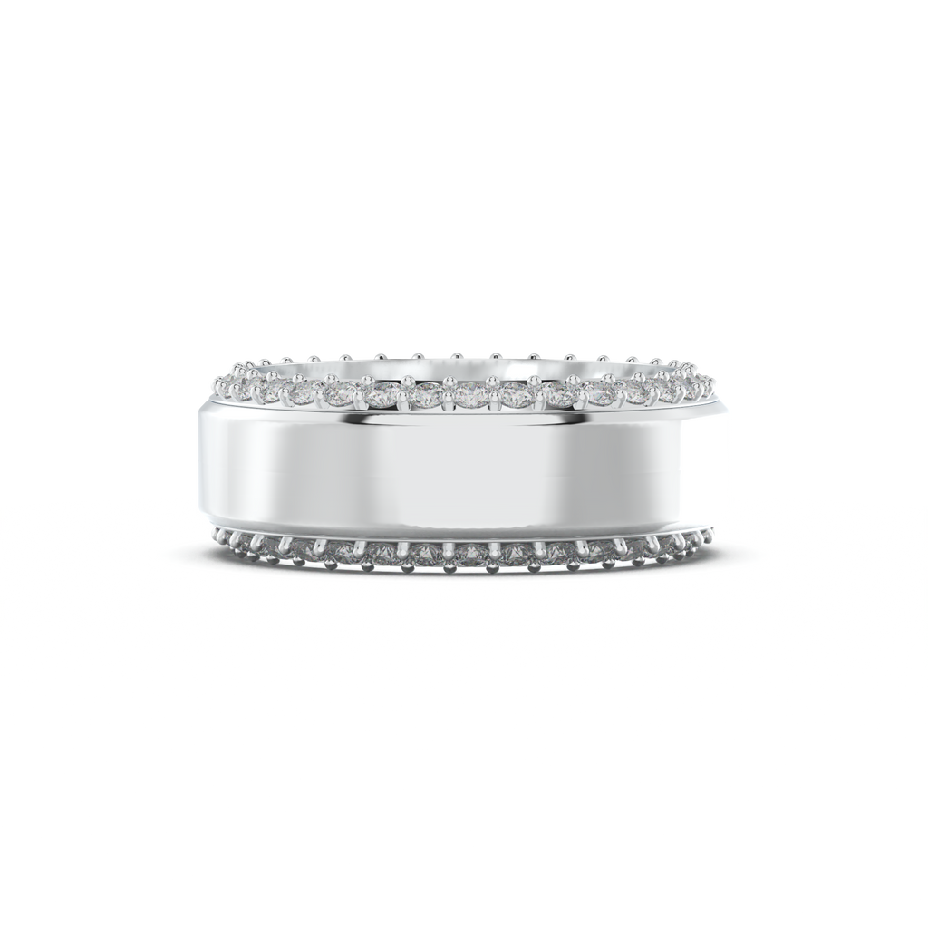 Double Pavé Edge Men's Band