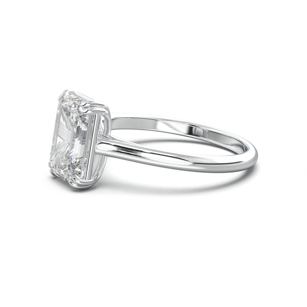 Emerald Solitaire Engagement Ring