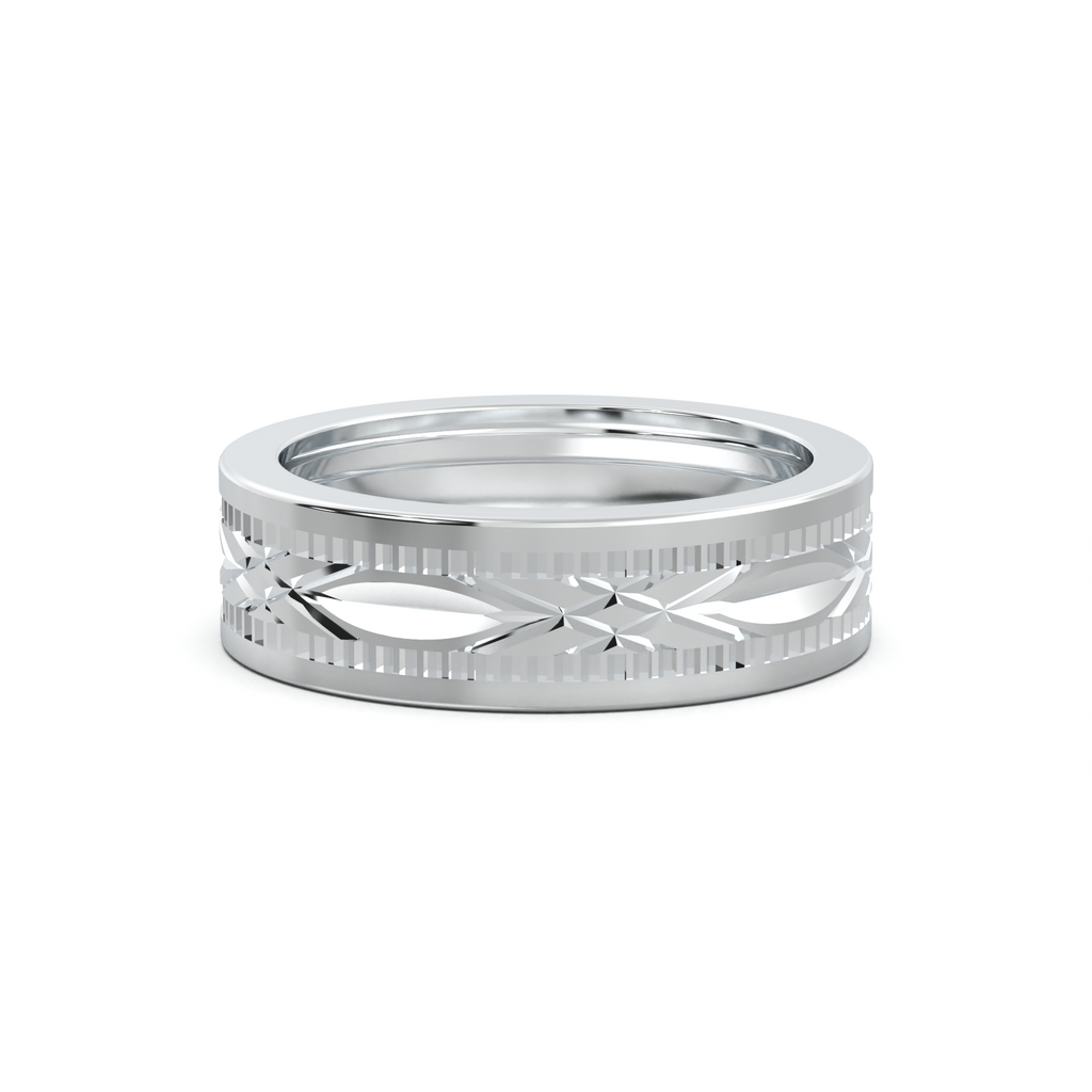 Engraved Geometric Men's Band