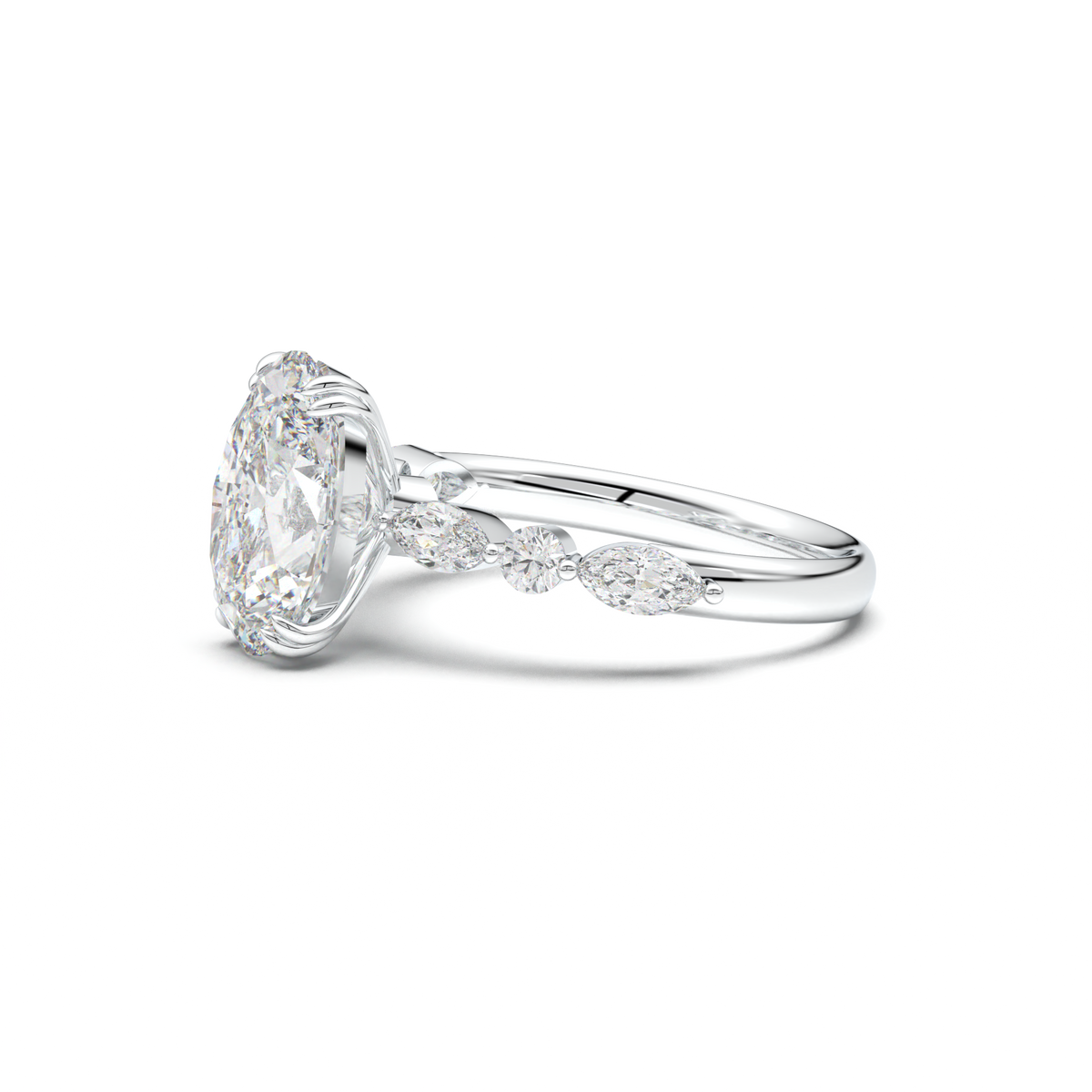 Oval Mixed-Shape Engagement Ring