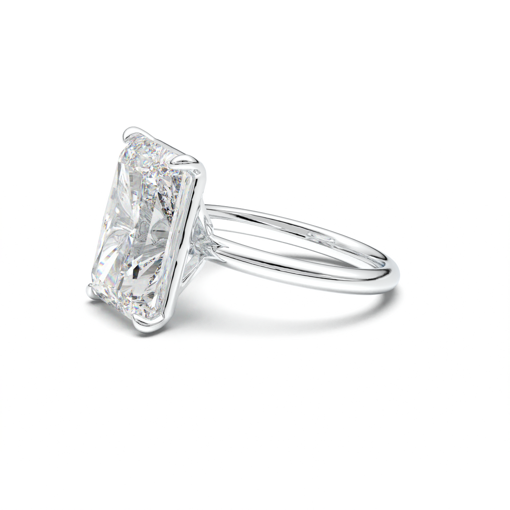 Radiant Solitaire Horseshoe Setting Engagement Ring