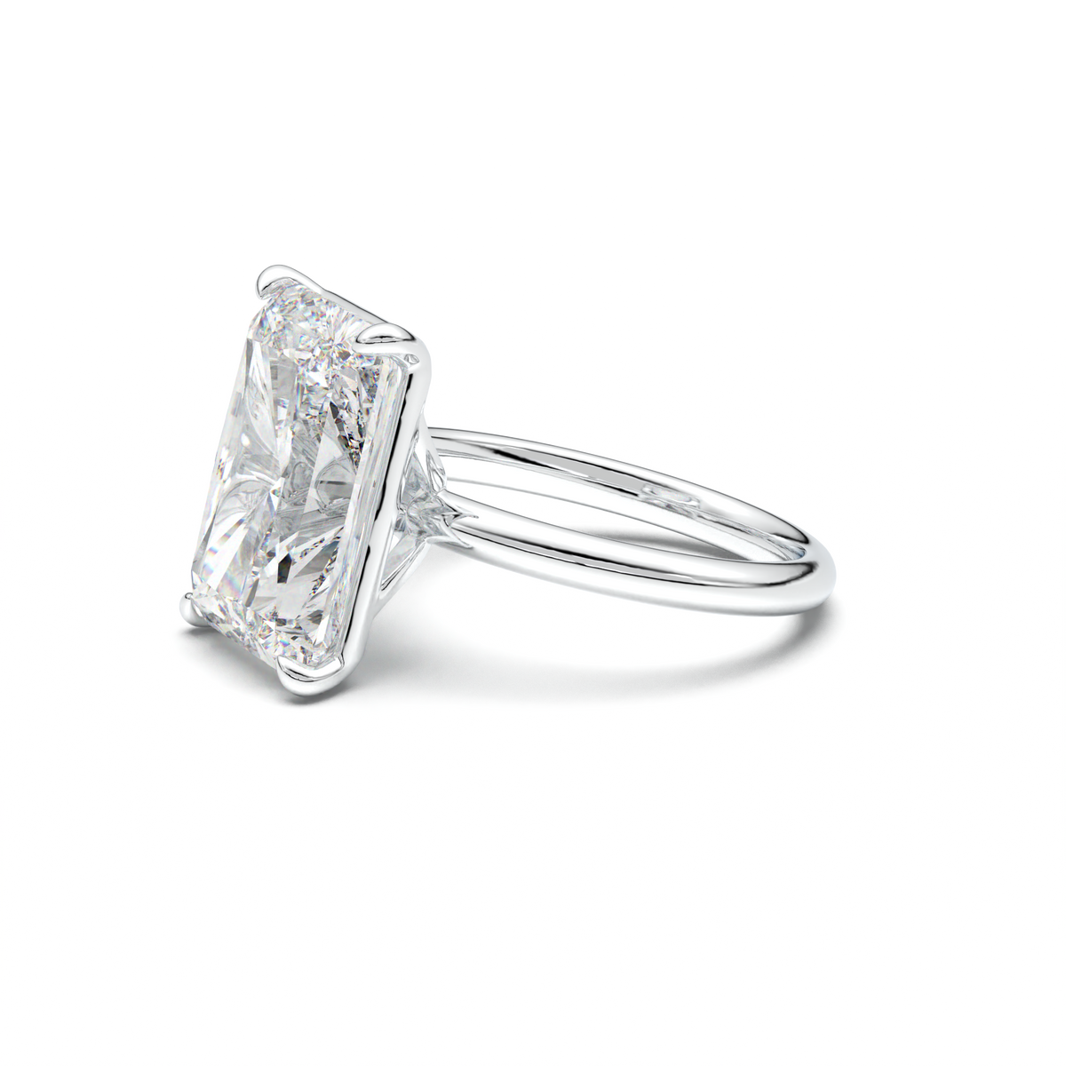 Radiant Solitaire Horseshoe Setting Engagement Ring