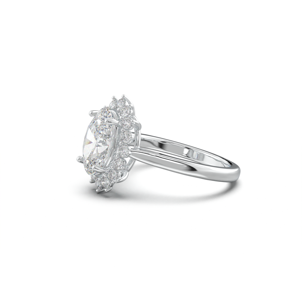 Oval Halo Engagement Ring