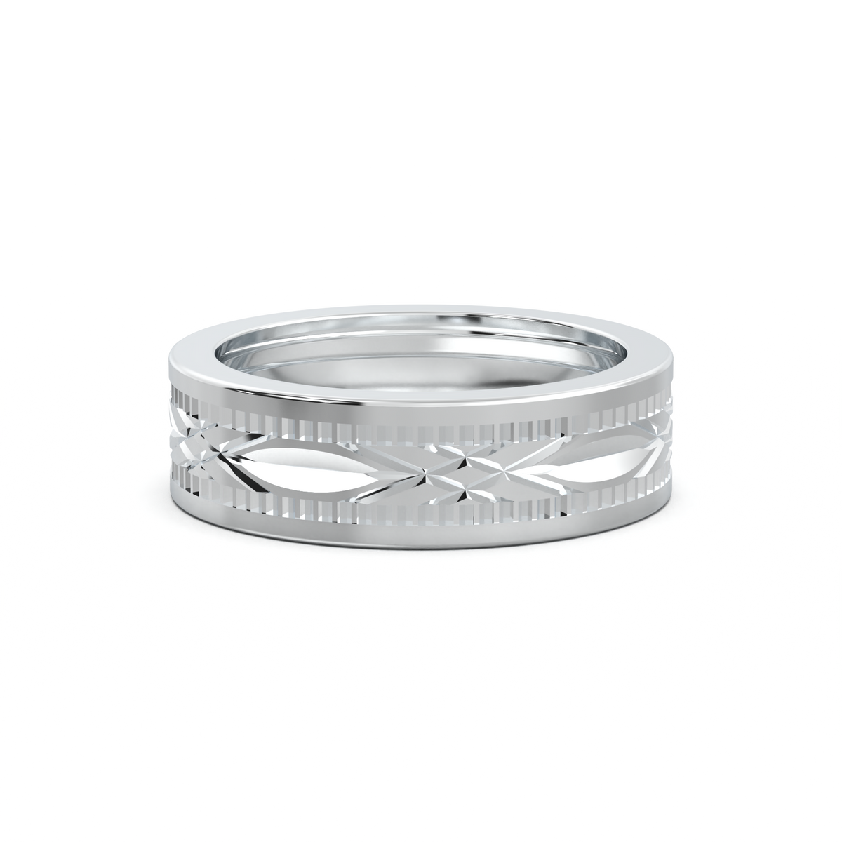 Engraved Geometric Men's Band