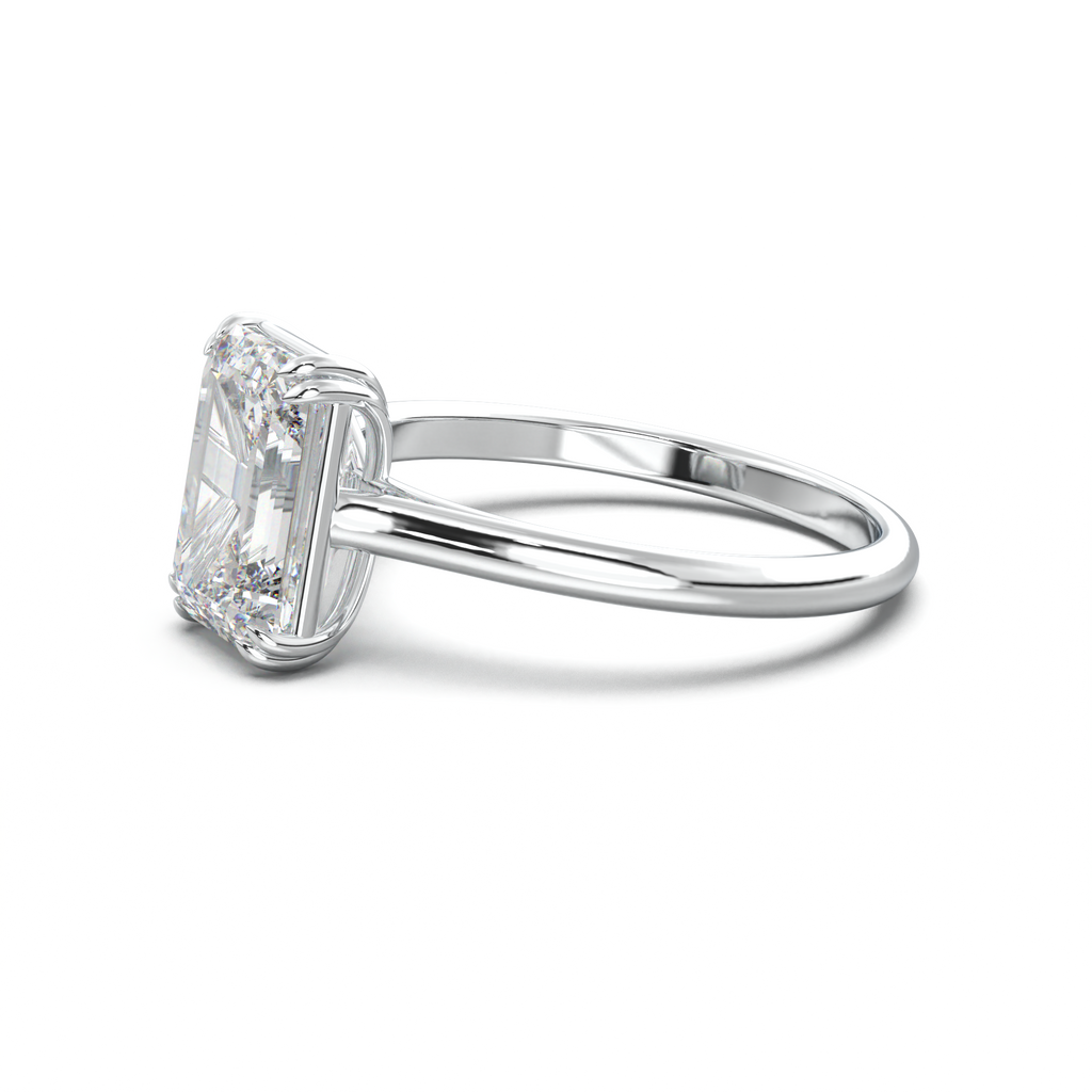 Emerald Solitaire Engagement Ring