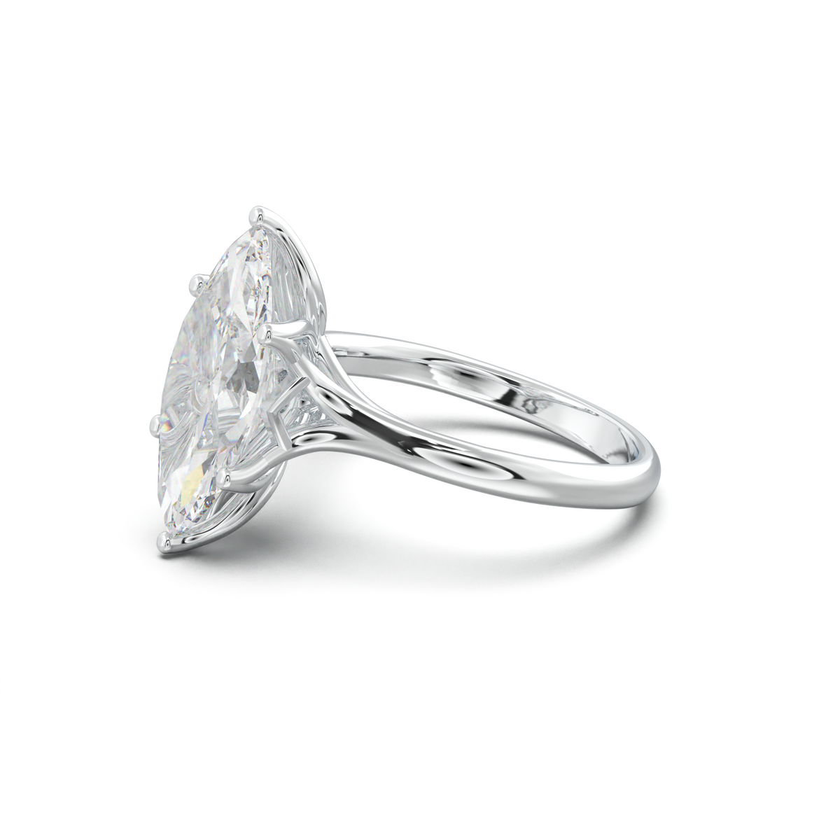 Marquise Solitaire with Hidden Diamond Accent