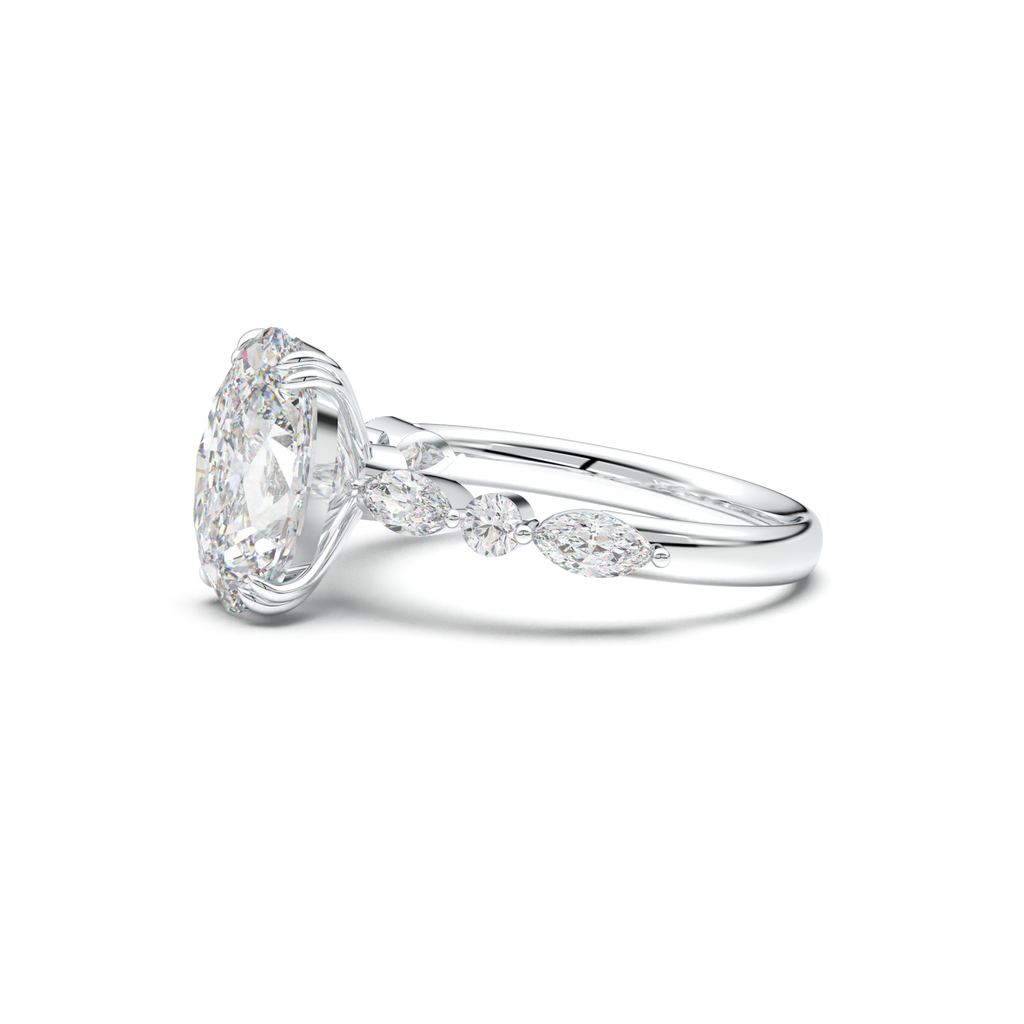 Oval Mixed-Shape Engagement Ring