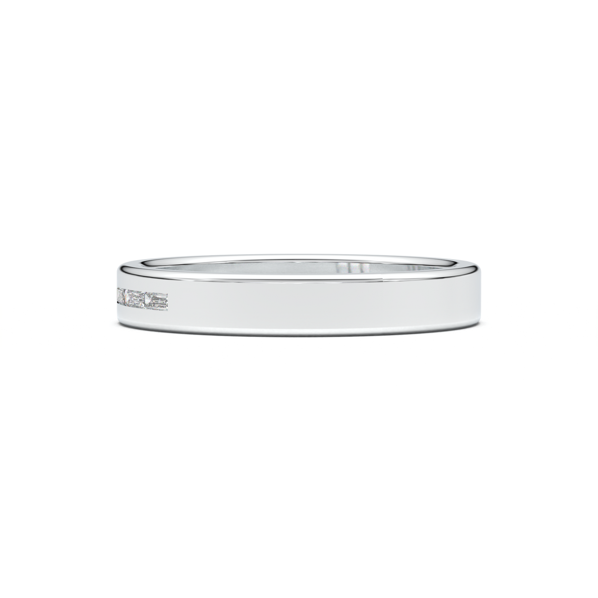Horizontal Baguette Trio Men's Band