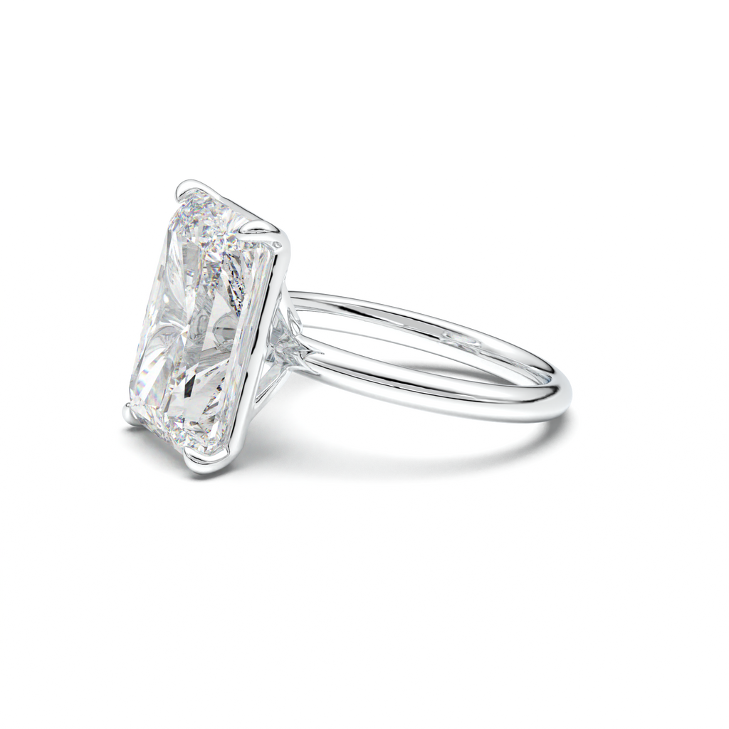 Radiant Solitaire Horseshoe Setting Engagement Ring