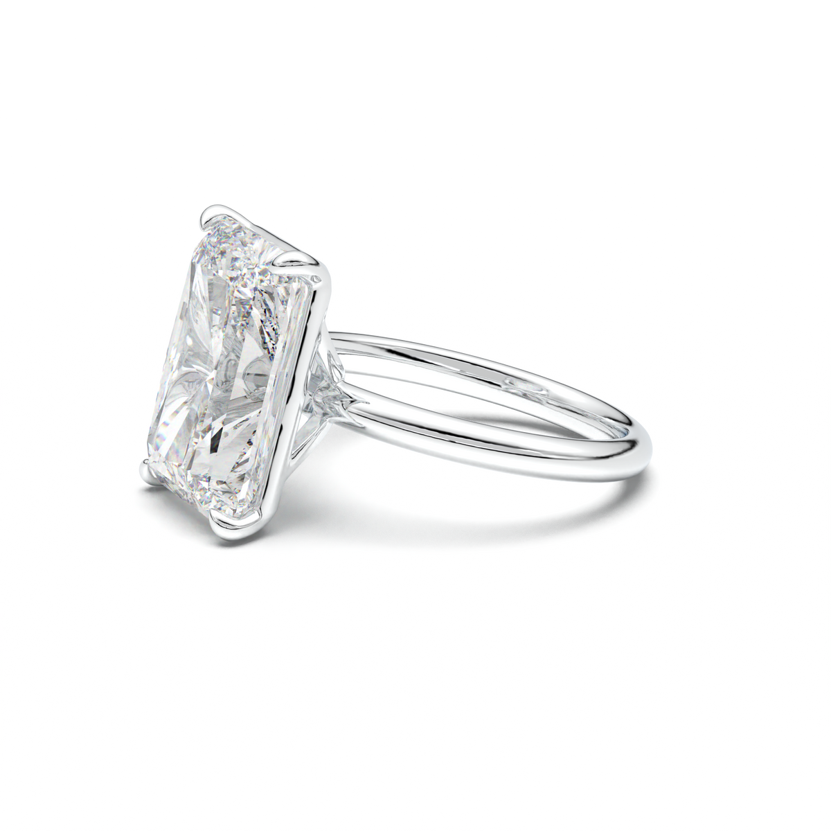 Radiant Solitaire Horseshoe Setting Engagement Ring