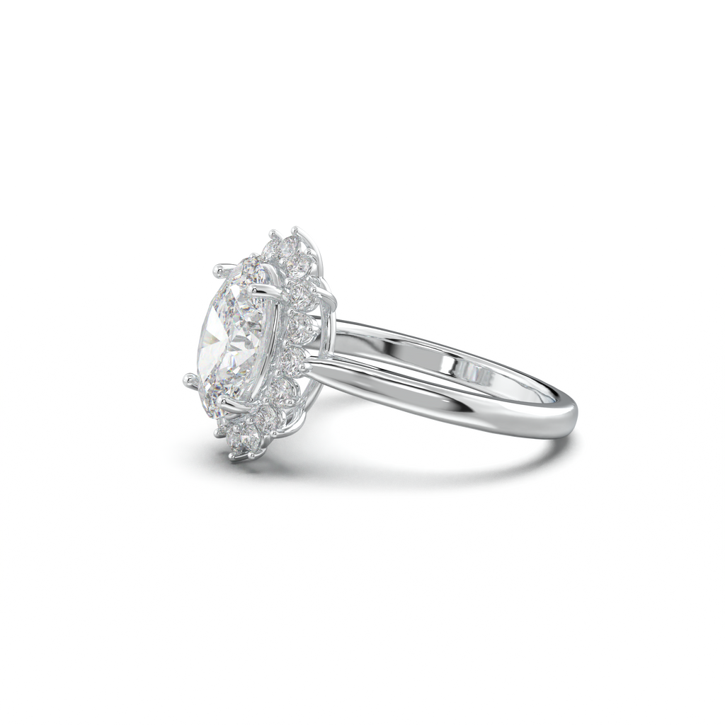 Oval Halo Engagement Ring