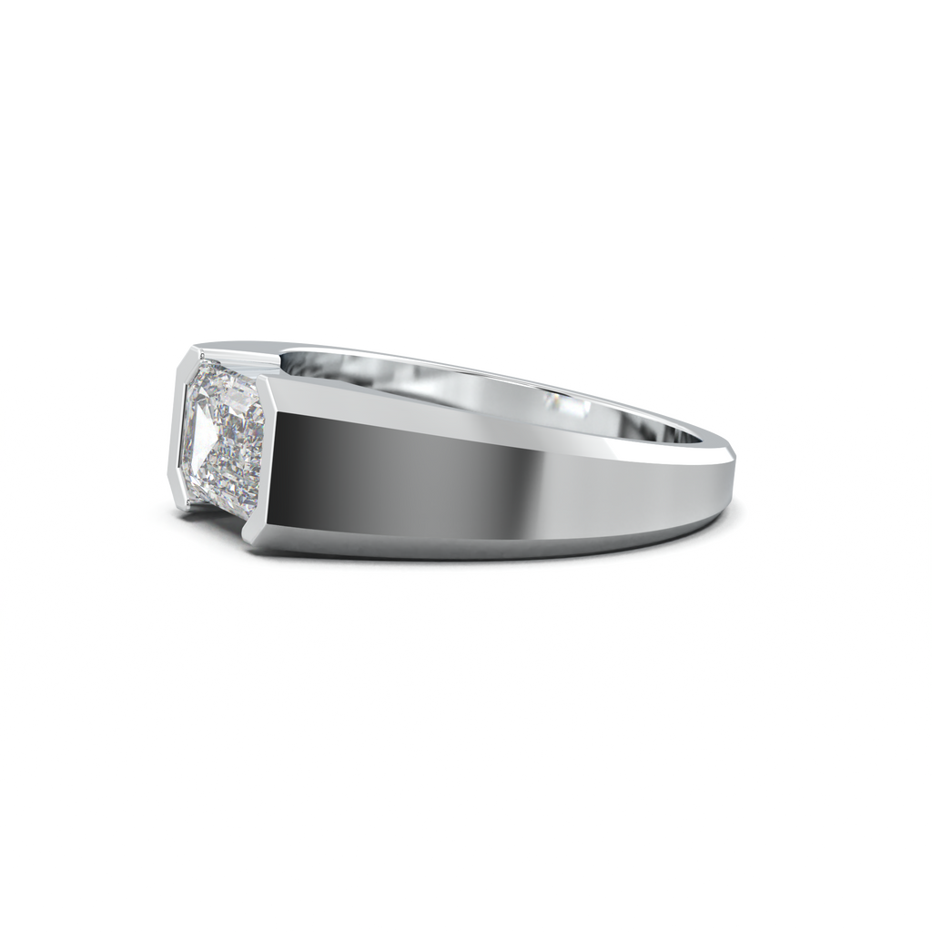 East-West Emerald Men's Ring