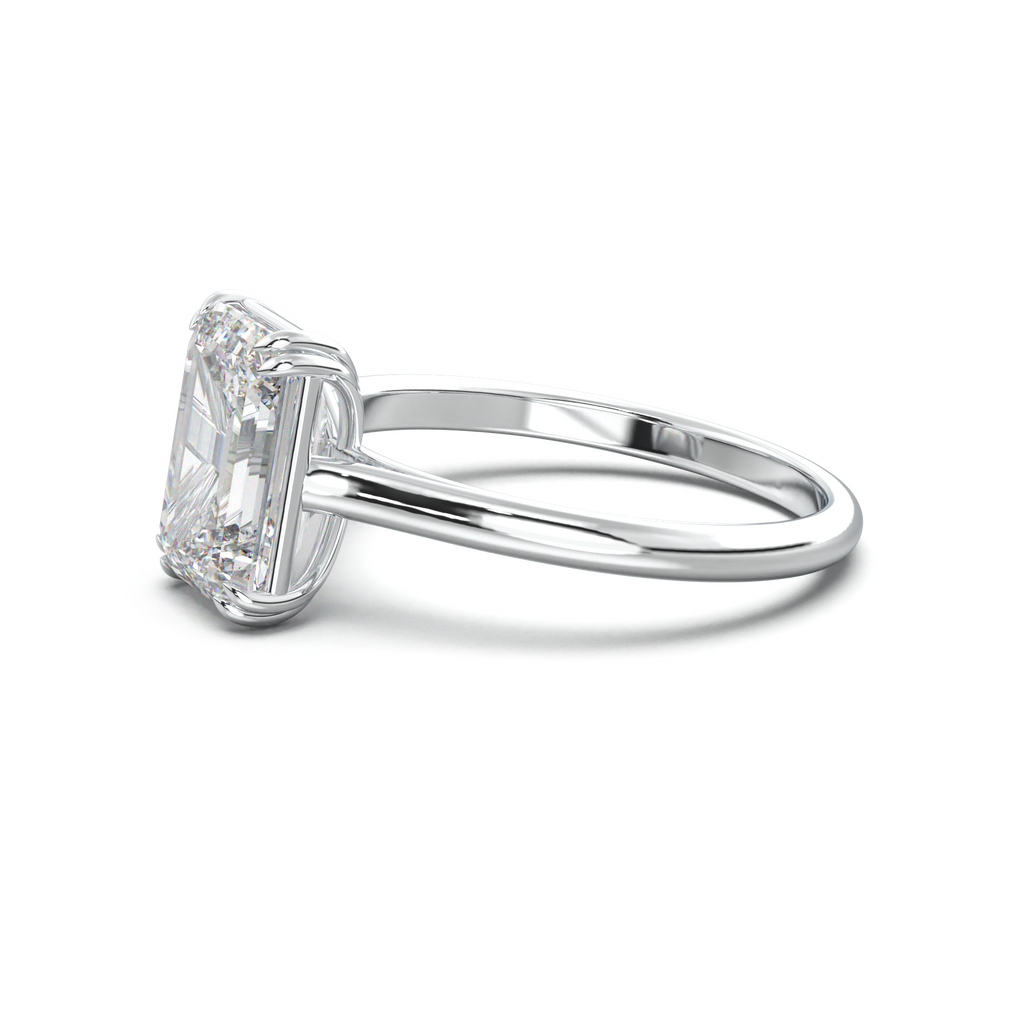 Emerald Solitaire Engagement Ring