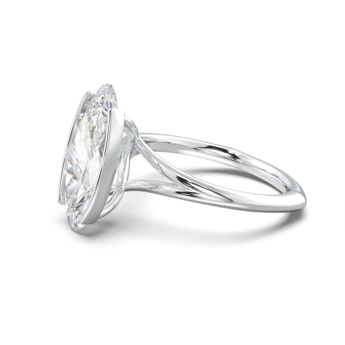 Moval Halo Pavé Engagement Ring