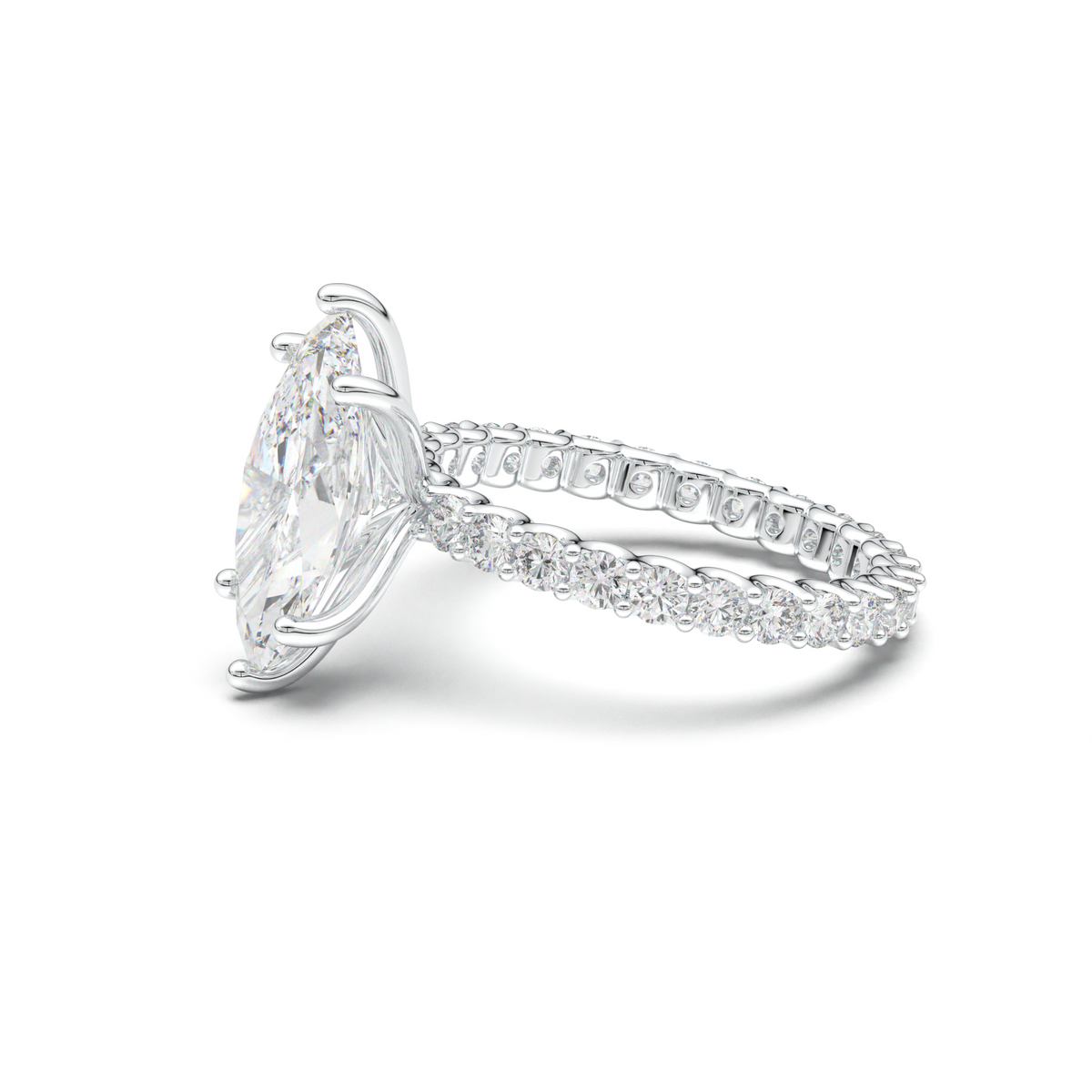 Marquise Pavé Engagement Ring