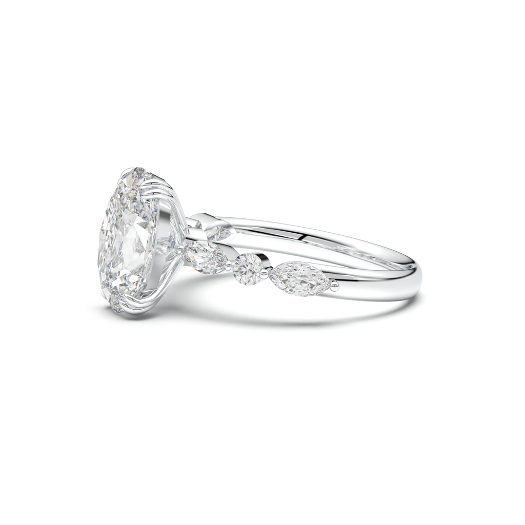 Oval Mixed-Shape Engagement Ring