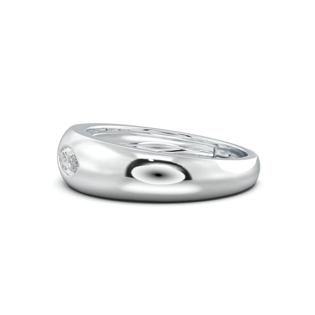 Flush-Set Marquise Men's Band