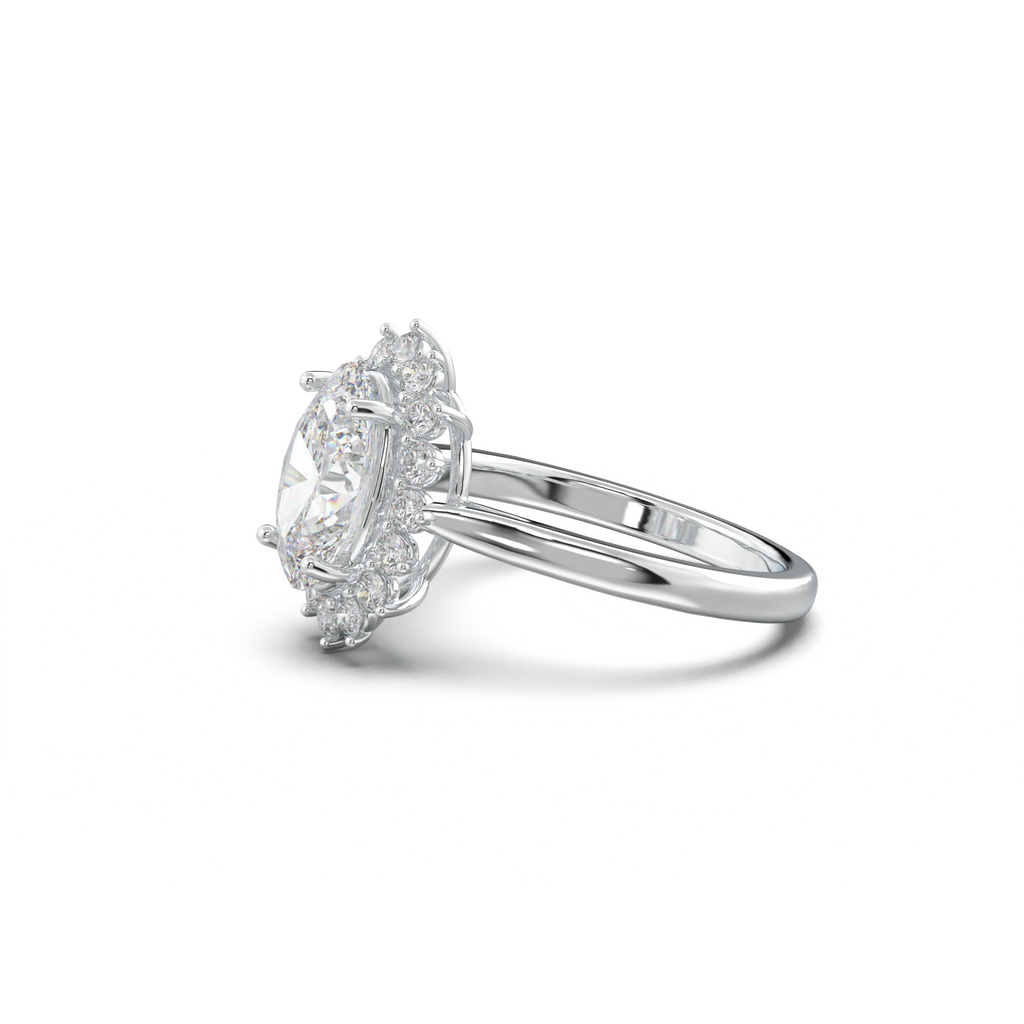 Oval Halo Engagement Ring