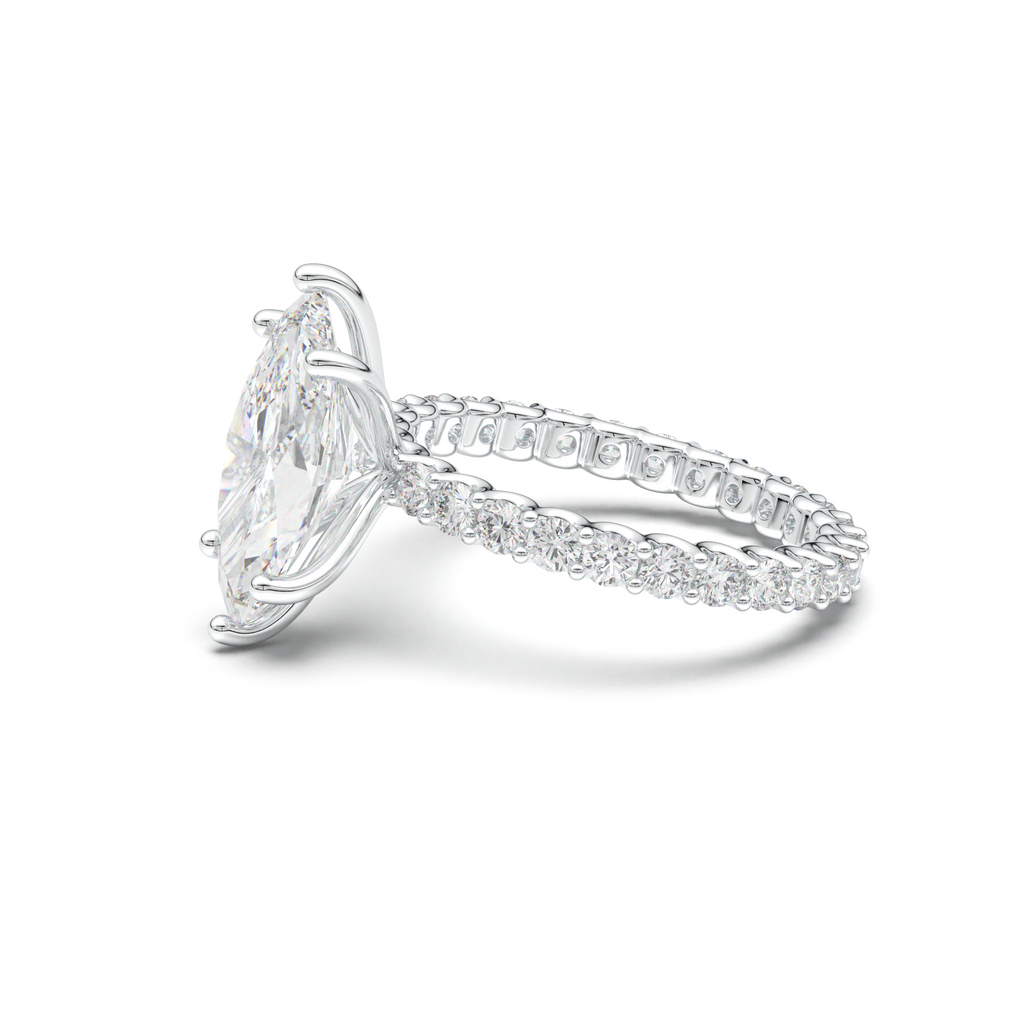 Marquise Pavé Engagement Ring